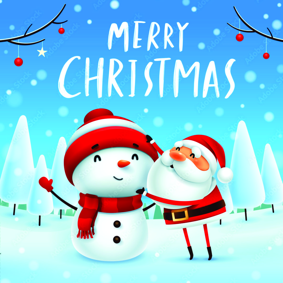 Playing round the Snowman