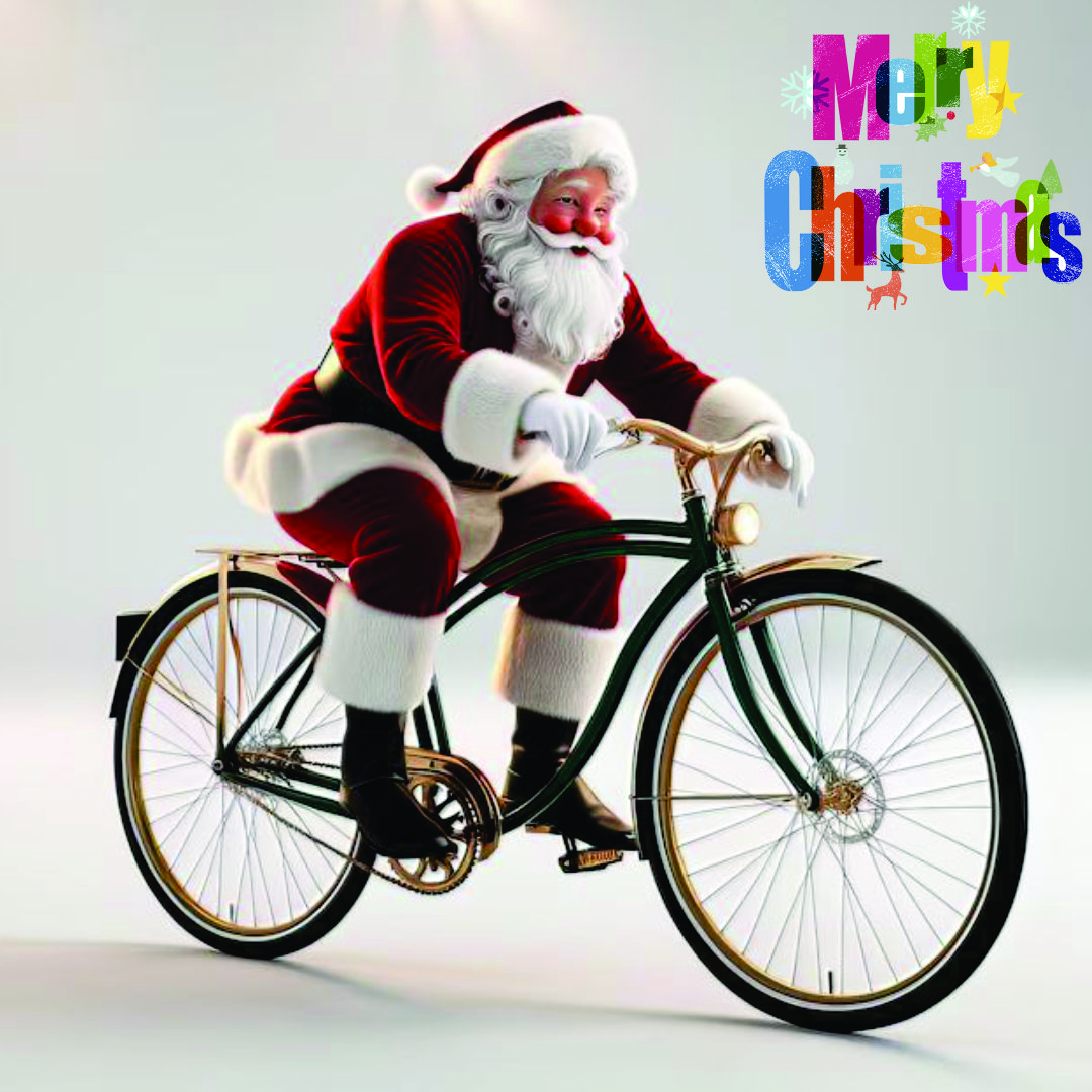 Cycling Santa
