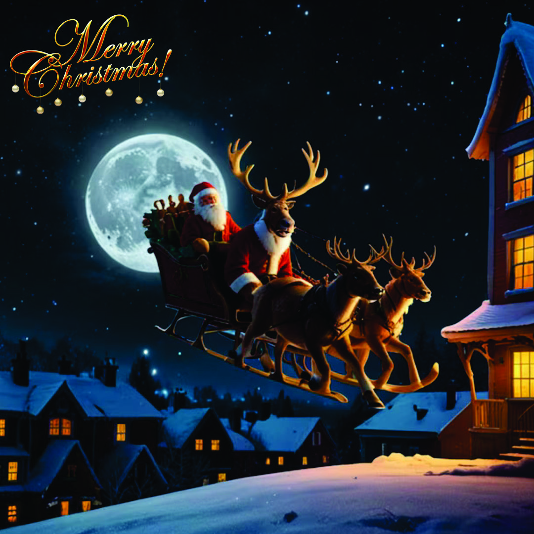 Santa and Reindeer